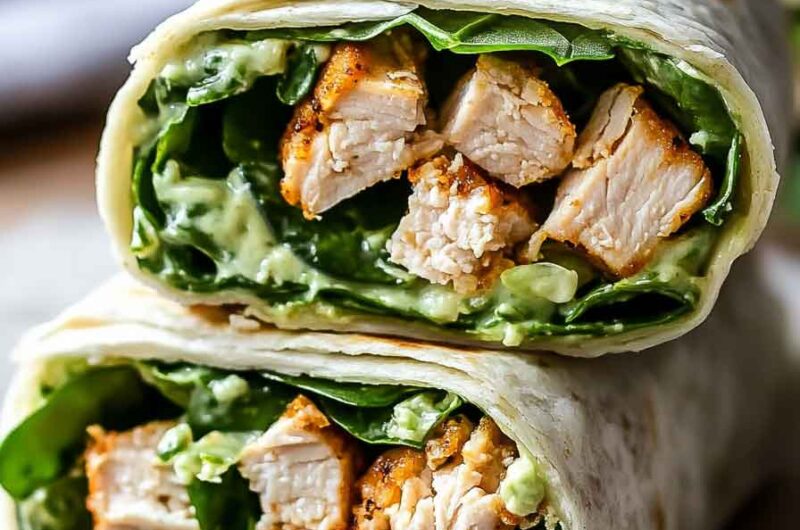 Miso Chicken Caesar Wraps