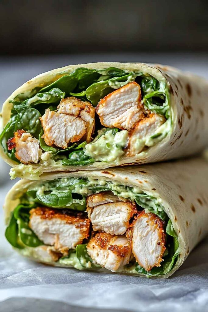 Miso Chicken Caesar Wraps