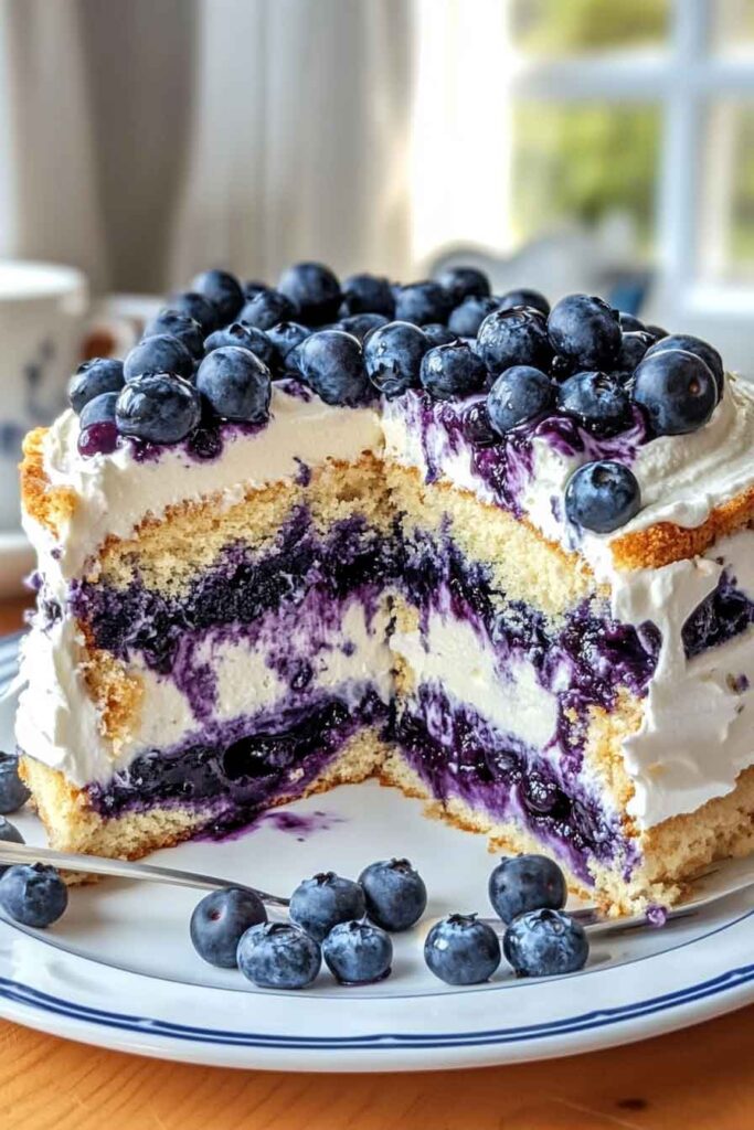 Nova Scotia Blueberry Cream Cake