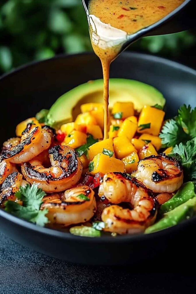 Ingredients for Shrimp and Avocado Bowls