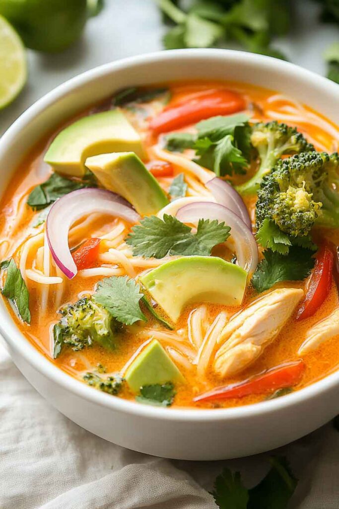 Thai Coconut Curry Chicken Soup