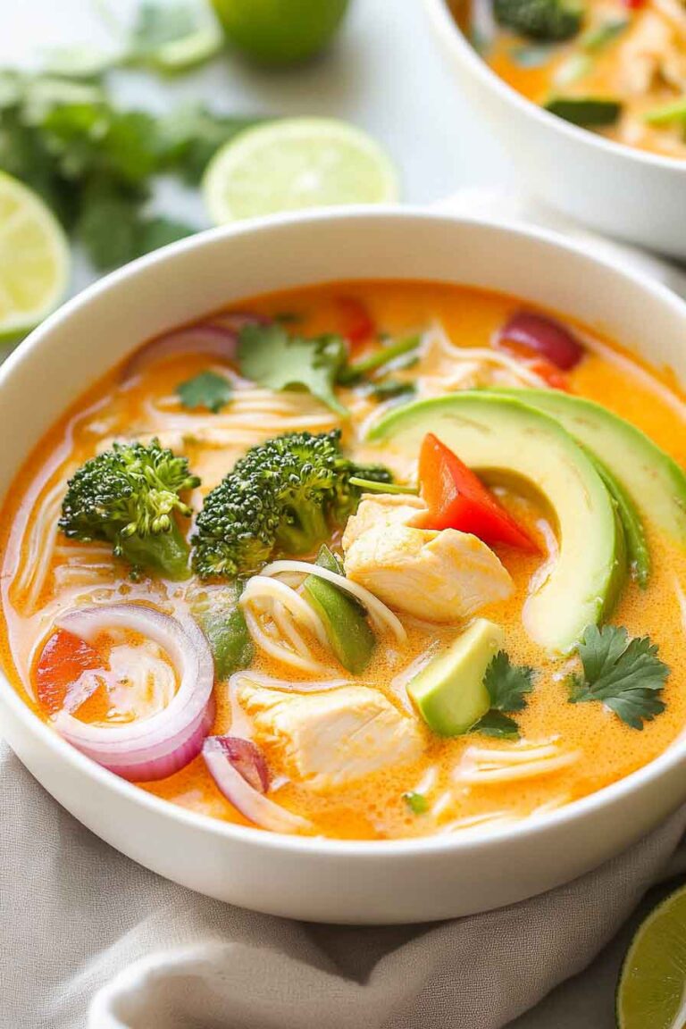 Thai Coconut Curry Chicken Soup