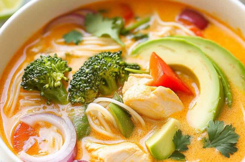Thai Coconut Curry Chicken Soup