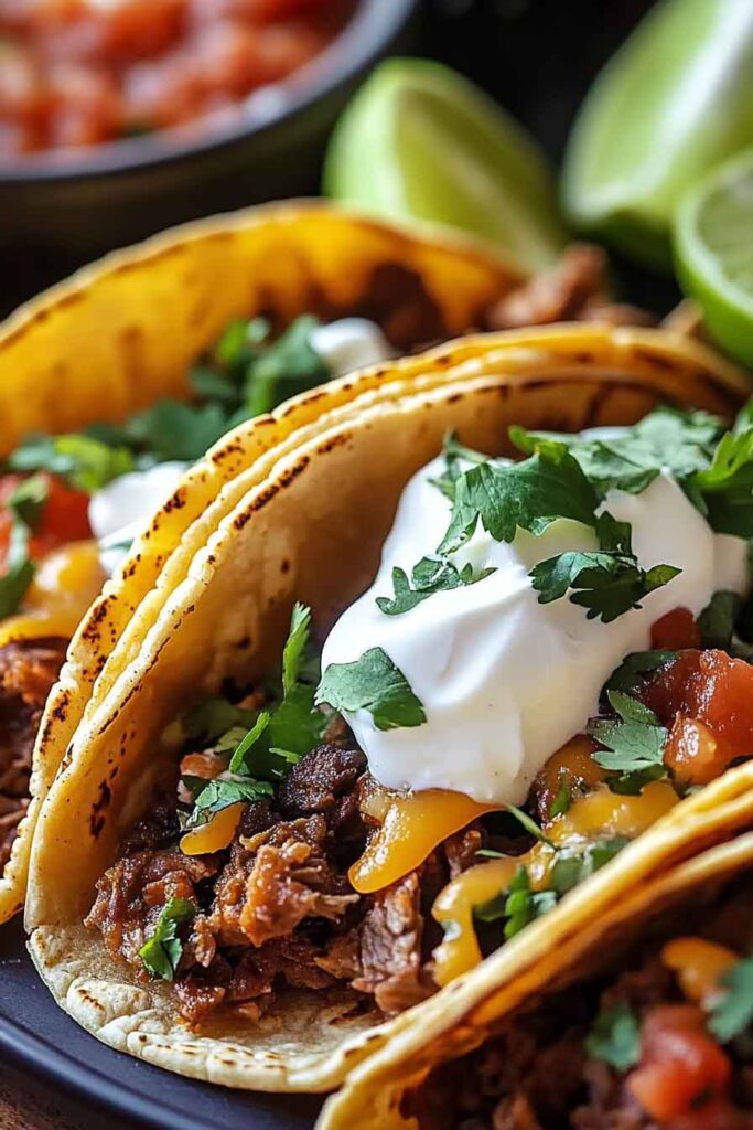 Quesabirria Tacos (Crispy Cheese and Beef Birria)