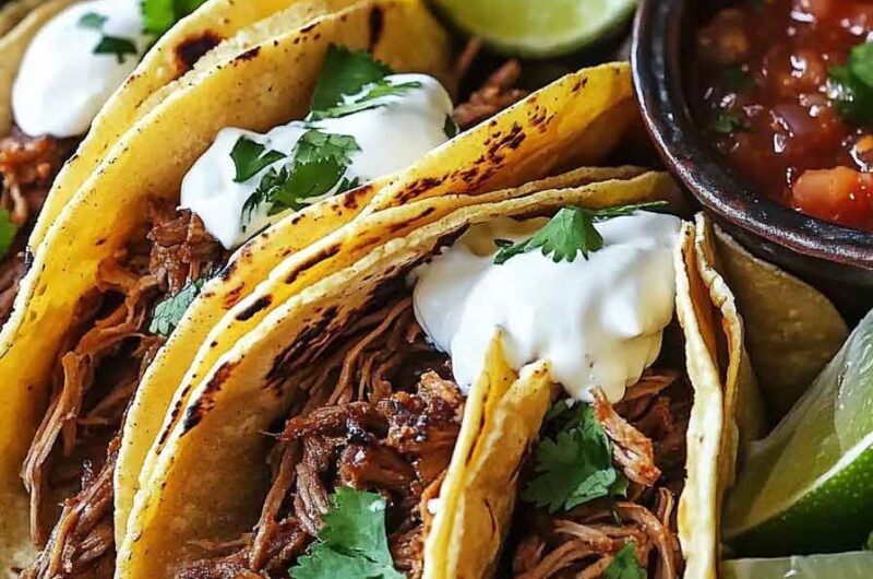 Quesabirria Tacos (Crispy Cheese and Beef Birria)