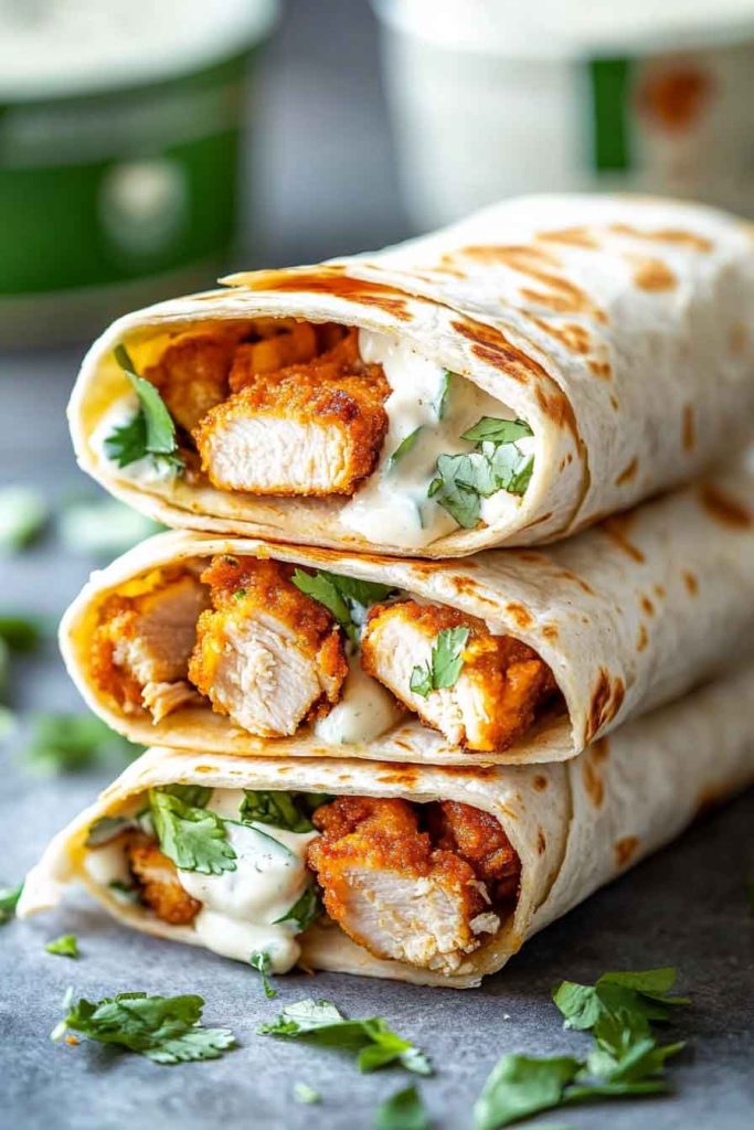 Ingredients for Chicken Ranch Wraps