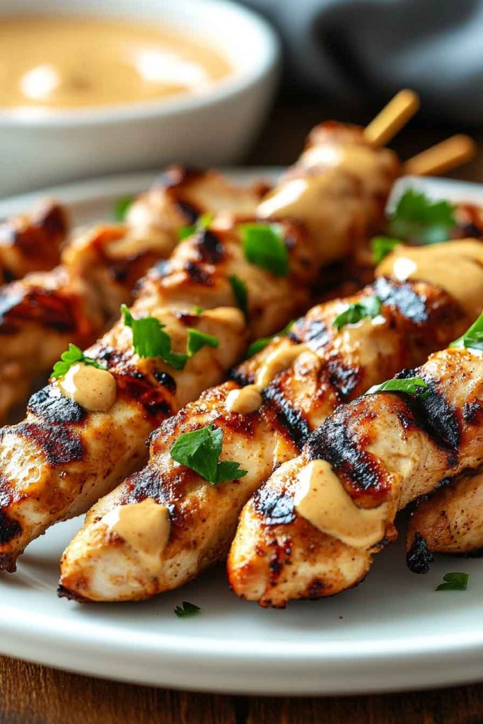 Chicken Satay With Peanut Sauce
