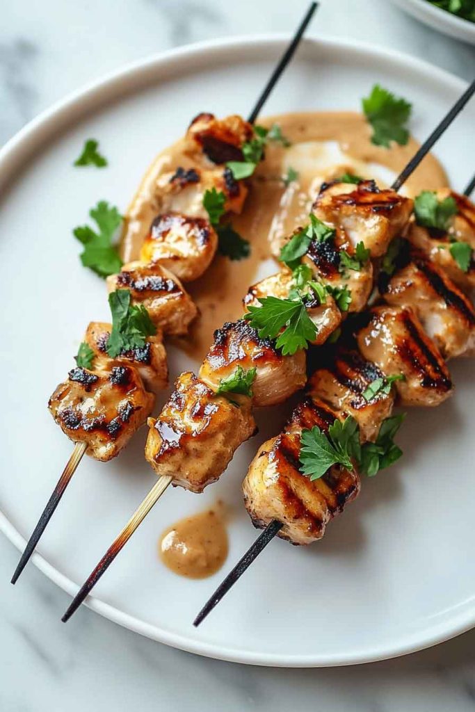 Chicken Satay With Peanut Sauce