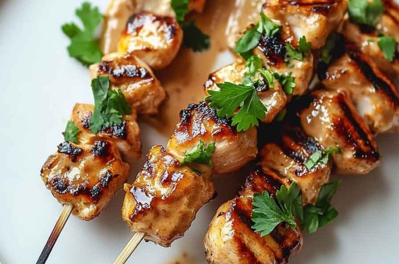Chicken Satay With Peanut Sauce
