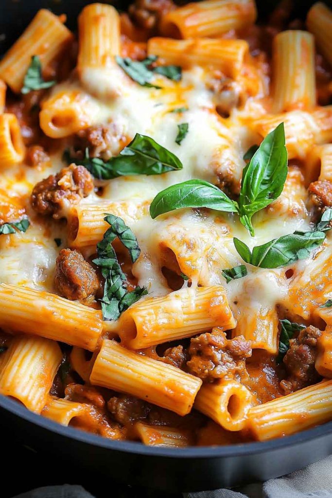 Creamy Sausage Rigatoni