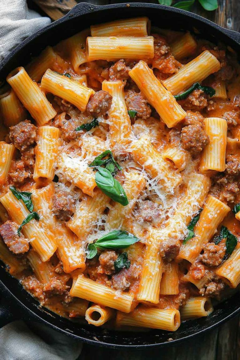 Creamy Sausage Rigatoni