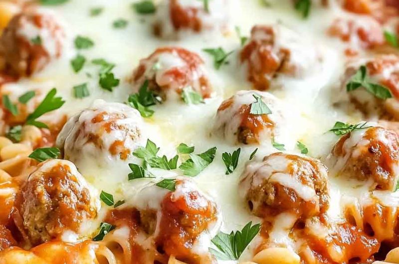 Dump and Bake Meatball Casserole