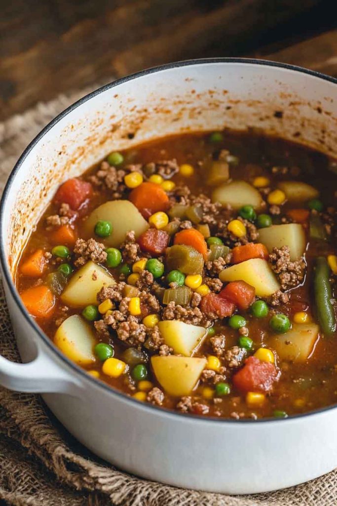 Ingredients for Hamburger Soup