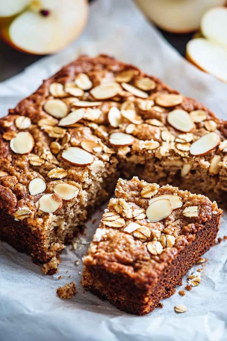 Healthy Breakfast Oatmeal Apple Cake