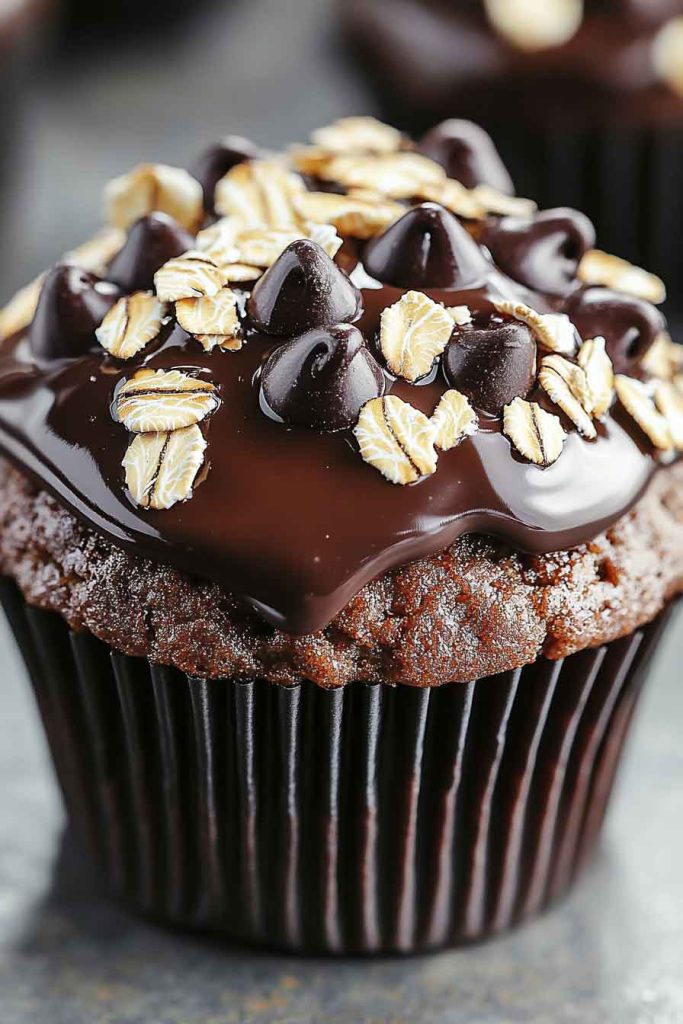 Ingredients for Banana Oat Chocolate Cupcakes