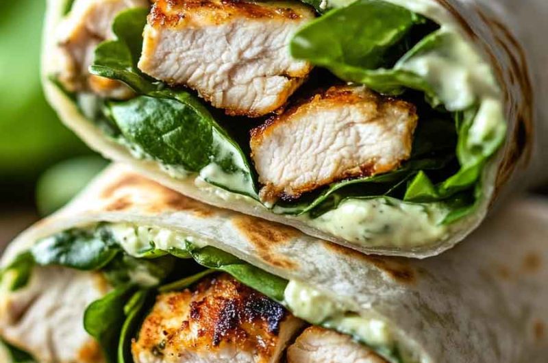 Miso Chicken Caesar Wraps