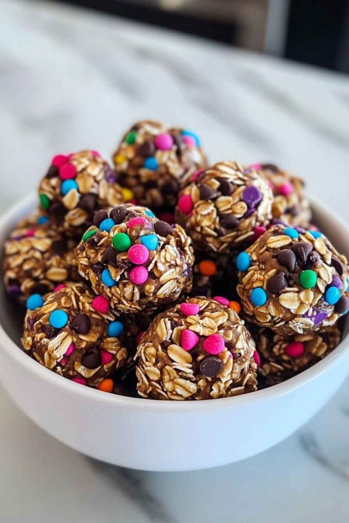 Ingredients for No Bake Springtime Monster Cookie Energy Bites