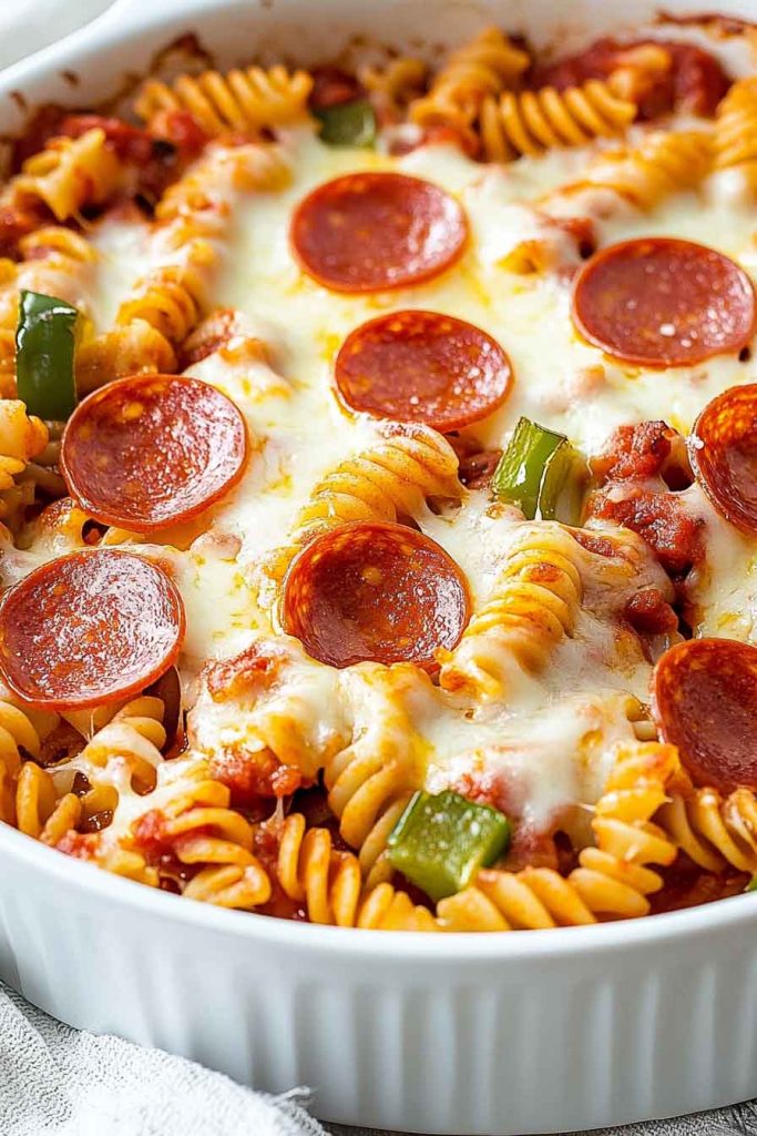 Ingredients for Pizza Pasta Casserole