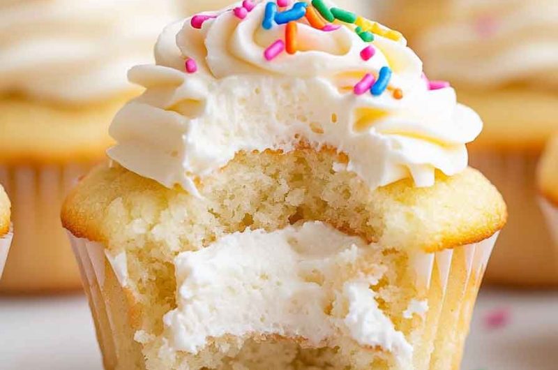 Vanilla Birthday Cupcakes